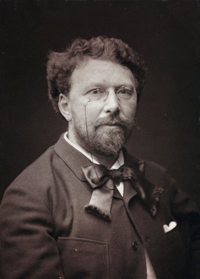 Kunstnerisk og biografisk album, 5. årgang, Salong 1885; portrett av den franske maleren Alfred-Pierre Joseph Agache (1843-1915) av Charles Michelez