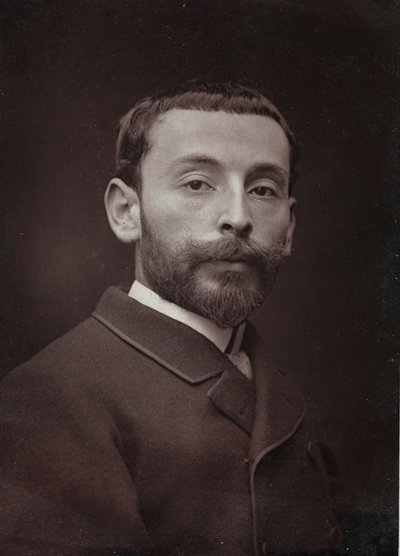 Kunstnerisk og biografisk album, 6. årgang, Salong 1885; portrett av den franske maleren Alexandre Bloch (1862-1906) av Charles Michelez