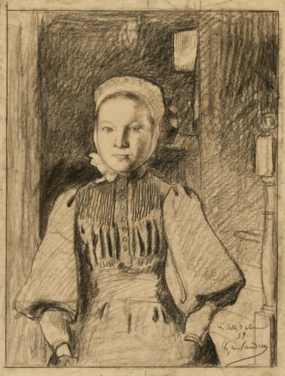 En ung bondepike fra Vendée av Charles Milcendeau