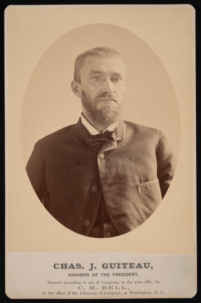 Portrett av Charles Julius Guiteau 1841-1882, 4. juli 1881. av Charles Milton Bell