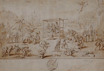The European Race: An Allegorical Caricature on State of Political Europe in 1738-9, av Charles Mosley