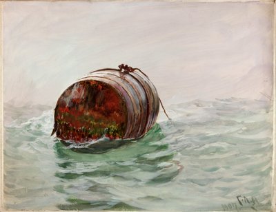 Bøye (kroppsfarge og akvarell på papir) av Charles Napier Hemy