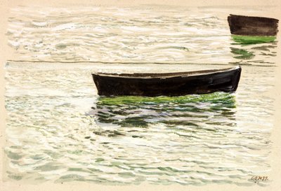 Joller (kroppsfarge (brun) og akvarell på papir) av Charles Napier Hemy