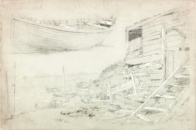 Studier (kroppsfarge og blyant på papir) av Charles Napier Hemy