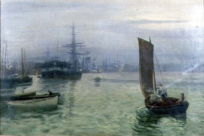 Den siste båten inn av Charles Napier Hemy
