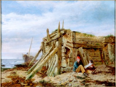 Under moloen, ca. 1863 av Charles Napier Hemy
