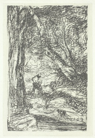 Le bucheron, muligens 1857, trykt 1982. av Charles Nègre