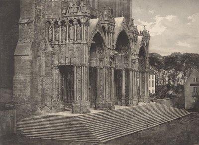 Plate XII Chartres katedral, Portico du Midi Plate XII Chartres katedral..., 1855. av Charles Nègre