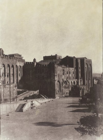 Pavens palass, Avignon, ca. 1851, trykt 1970. av Charles Nègre