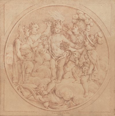Allegory of Fame av Charles Nicolas Cochin II