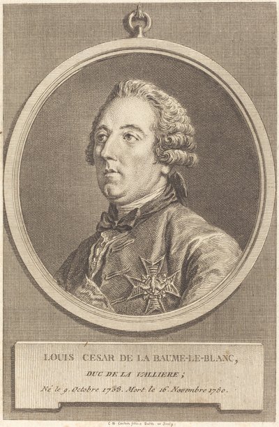 Louis Cesar fra La Baume-le-Blanc av Charles Nicolas Cochin II