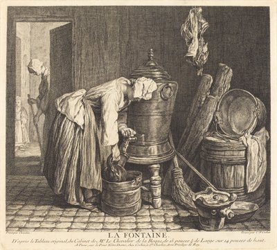 Fontene av Charles Nicolas Cochin I after Jean Siméon Chardin
