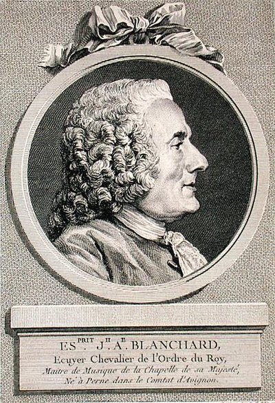 Esprit Joseph Antoine Blanchard (1696-1770) gravert av Augustin de Saint-Aubin (1736-1807) 1767 (gravering) av Charles Nicolas II (after) Cochin