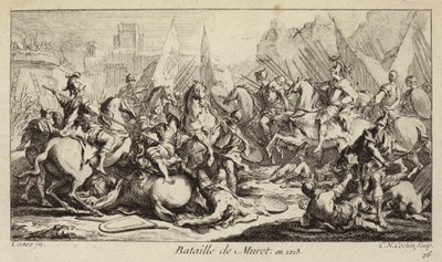 Slaget ved Muret, Frankrike, Albigensian Crusade av Charles Nicolas II Cochin