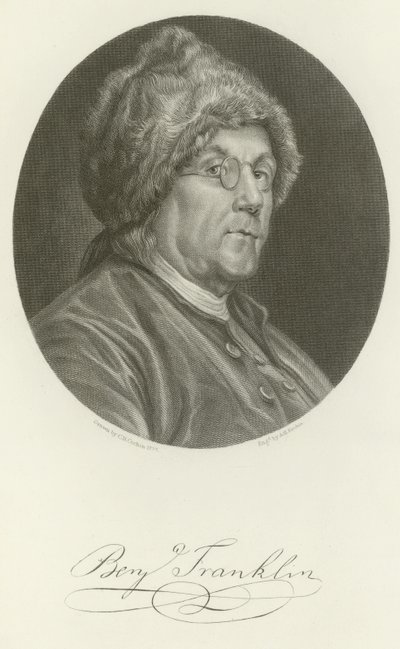Benjamin Franklin av Charles Nicolas II Cochin