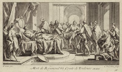 Raymond VI, grev av Toulouse, døde av Charles Nicolas II Cochin