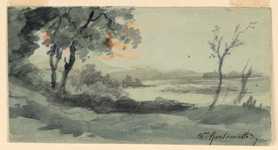 Seinebredden av Charles Nicolas Ransonnette
