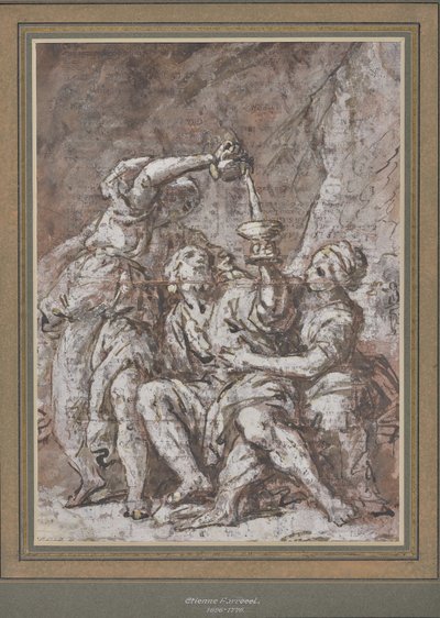 Loth og døtrene hans (tegning) av Charles Parrocel