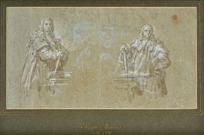 to studier av edle menn (tegning) av Charles Parrocel