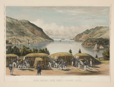 Siege Battery, West Point - Ser mot nord av Charles Parsons