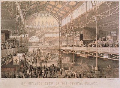 Interiøret til New York Crystal Palace, pub. av Endicott & Co., New York, 1855 av Charles Parsons