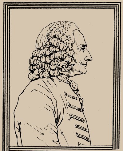 Portrett av komponisten Jean-Philippe Rameau 1683-1764, ca. 1800. av Charles Paul Landon