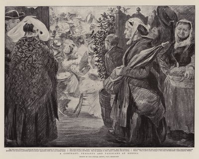 En kontrast, bønder og parisere i Rennes av Charles Paul Renouard