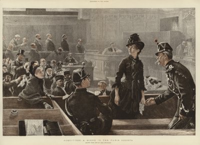 En scene i Paris-domstolene av Charles Paul Renouard