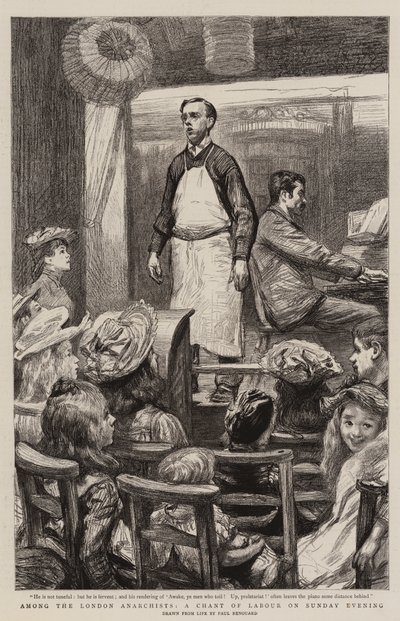 Blant London Anarchists, en Chant of Labor søndag kveld av Charles Paul Renouard