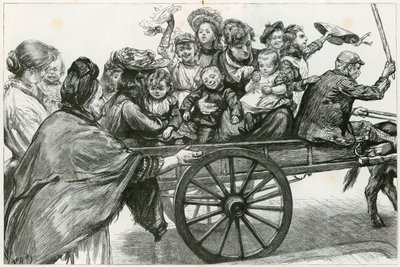 Off to Epping Forest: A Study of a Coster and a Family Party på pinsedag av Charles Paul Renouard