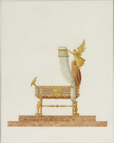 Design av bassinet for Hans Majestet Kongen av Roma, 1811 av Charles Percier