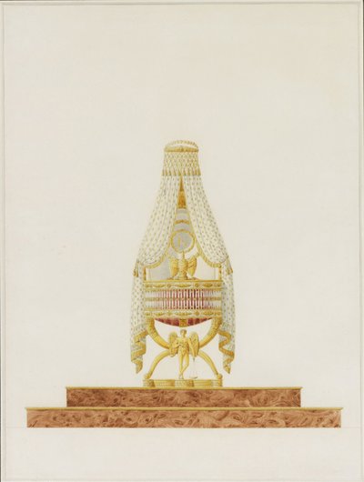 Design av bassinet for Hans Majestet Kongen av Roma, 1811 av Charles Percier