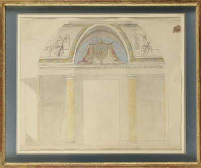 Studie for utsmykning av tronen ved Palais des Tuileries av Charles Percier