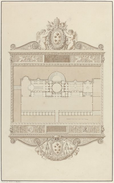 Villa Madama i Roma av Charles Percier and Pierre François Léonard Fontaine