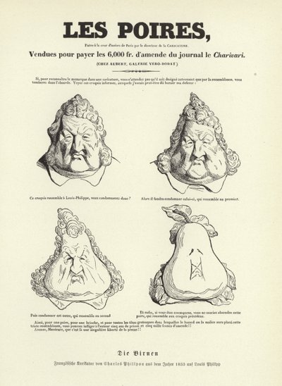 Karikatur av kong Louis Philippe I av Frankrike av Charles Philipon