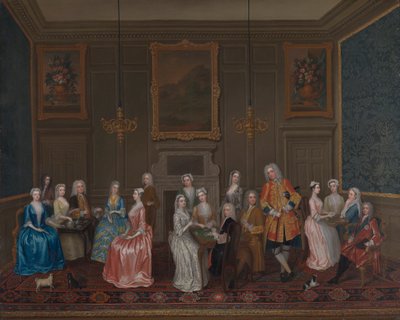 Tea Party på Lord Harrington's House, St. James's av Charles Philips