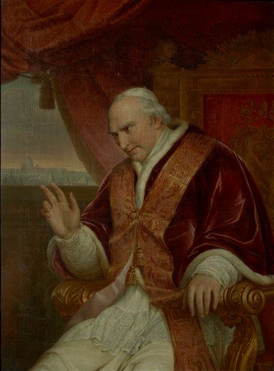Portrett av pave Pius VIII 1761-1830, 1828. av Charles Picqué