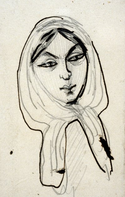 Portrett av Jeanne Duval, midten av 1800-tallet av Charles Pierre Baudelaire