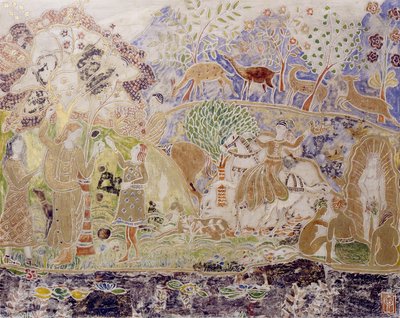 Figurer og hjort av Charles Prendergast