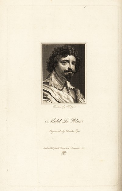 Portrett av Michel le Blon av Charles Pye