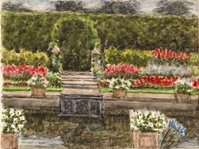 The Sunken Garden (akvarell på papir) av Charles Randal