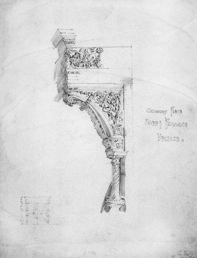 Skorsteinsstykke, Dogespalasset, Venezia, 1891 av Charles Rennie Mackintosh