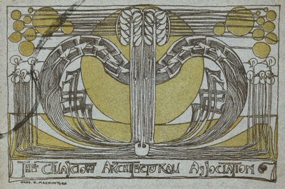 Conversazione Programme, fra Glasgow Architectural Association av Charles Rennie Mackintosh