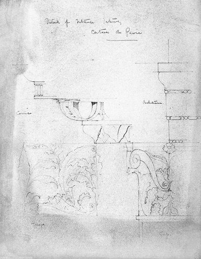 Detaljer om inngangsporten, Certosa di Pavia, 1891 av Charles Rennie Mackintosh