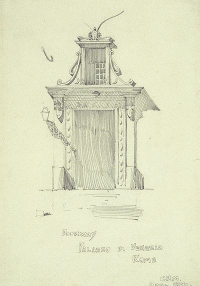 Døråpning, Palazzo di Venezia, Roma av Charles Rennie Mackintosh