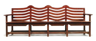 Hagebenk for Hill House, ca. 1912 (beiset eik) av Charles Rennie Mackintosh
