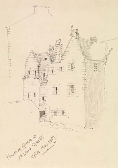 Hus på hjørnet av Mcleod Street av Charles Rennie Mackintosh