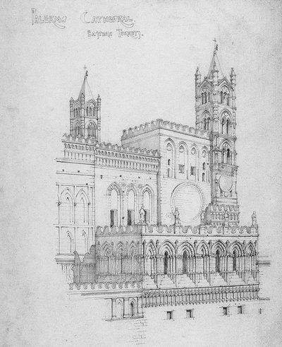 Palermo katedral, østlige tårn, 1891 av Charles Rennie Mackintosh