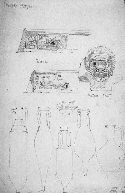 Pompeii Museo, 1890 [1891], blyant av Charles Rennie Mackintosh