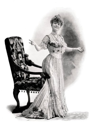 En parisisk skuespillerinne, Mademoiselle Charlotte Wiehe, 1901. av Charles Reutlinger